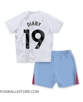 Günstige Aston Villa Moussa Diaby #19 Auswärts Trikotsatzt Kinder 2023-24 Kurzarm (+ Kurze Hosen)